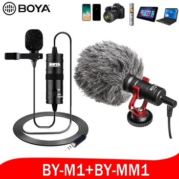 BOYA MM1 M1 Studio Mic Lavalier Mini Mikrofonas skirtas iPhone 