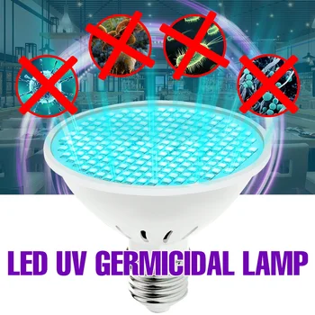 Baktericidiniu Šviesos LED uv-C Lempa 25W 35W 50W E27 valymo virtuvė Lempa LED Sterilizer UV Lemputė 220V Ultravioletinių Baktericidinį Lempos 110V