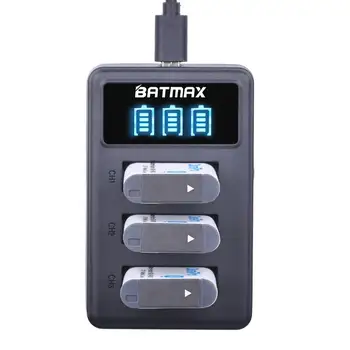 Batmax 1860mAh NP-BX1 NPBX1 Baterija+LED 3-Lizdai USB Įkroviklis Sony DSC-RX100 WX500 HX300 WX300 AS30V AS300 M3 M2 HX60