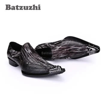 Batzuzhi Limited Edition Japonijos Tipas Mados vyriški Odiniai Batai Nurodė Kojų Odos Suknelė Bateliai Vyrai Aukšto Inreased Avalynę!