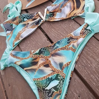 Be-X Seksualus Brazilijos bikini komplektas Spausdinti maudymosi kostiumėlį moterų Stebėjimo biquini Metallic maudymosi kostiumėliai moterims 2020 Paplūdimio Maudymosi kostiumas naujas