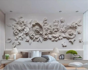 Beibehang tapetai kambarį Išskirtinį aliejaus tapybos stilius, Europos gipso raižyti sienos sienos dokumentų namų dekoro behang