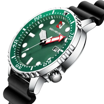 Ben Nevis vyriški Laikrodžiai Mados Kvarcinis Analoginis laikrodis Su Data Karinės Žiūrėti Vandeniui Silikoninė Guma Dirželis Laikrodis Žmogui