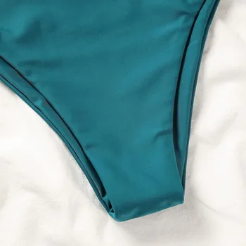 Bikini 2021 Moterų maudymosi kostiumėlį Ponios Sexy Fashion Žalia Spalva Bandeau Tvarstis Bikini Komplektas, Push-up Brazilijos maudymosi Kostiumėliai Paplūdimio