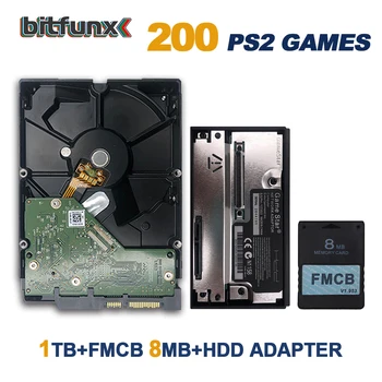 BitFunx FMCB Atminties kortelės 1.953 8MB už PS2 Playstation 2+Žaidimas Star SATA HDD adapteris+SATA HDD Standųjį Diską įdiegti žaidimai