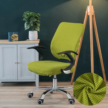Biuro Kompiuterio kėdė padengti Universali Kėdė Padengti Elastinga Spandex Medžiaga Gryna spalva Padalinta Kėdė Galinį Dangtelį+Sėdynės Padengti 2vnt/komplektas
