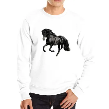 Black horse hoodies Lucky Star arklių palaidinukė kietas gyvūnų streetwear hip-hop mados drabužių atsitiktinis medvilnės vyrų hoodie