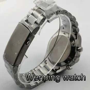 Bliger 40mm Vyrų Klasikinis Prabangos Mechaninė Žiūrėti Silver Byla Pilkos spalvos Ciferblatas Šviesos Vyrų Viršuje Automatinis laikrodis