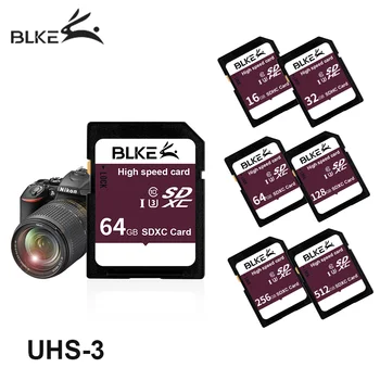 Blke SD kortele 256 gb 128GB 64g 16g 32g sdhc SDXC didelės spartos kamera ir atminties kortelės class10 U3 Canon Nikon Sony, Panasonic, Fujifilm