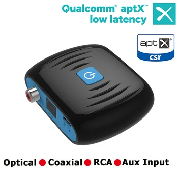 Bluetooth 5.0 HIFI APTX LL Low Latency Imtuvas Belaidžio Bendraašius Skaitmeninis Optinis SPDIF Garso Adapteris