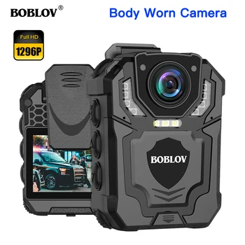 Boblov T5 Kūno Dėvėti Kamera HD 1296P DVR Vaizdo Apsaugos Kameros ir SPINDULIŲ Naktinio Matymo Nešiojami Mini Kameros Loop Įrašymo Policijos Kameros