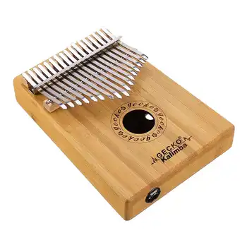Brand New 17 klavišus Kalimba B Tonas Nykščio Fortepijonas Piršto Su Melodija Plaktukas Aukštos Kokybės Bambuko Raudonmedžio Kūno Muzikos Instrumentas