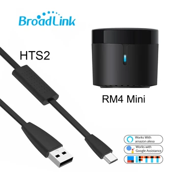 Broadlink RM4mini/RM4C MINI ir SPINDULIŲ Nuotolinio valdymo pultelis, Oro Kondicionavimas, TV Set-top Box, Temperatūros ir Drėgmės Jutiklis HTS2 su Alexa