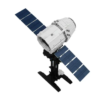 Buildmoc Kosminės Stoties Saturnas Dragon Raketų Blokai Miesto Maršrutiniai Palydovinės Astronautas Skaičius Vyro Plytų Nustatyti Vaikų Dovanų