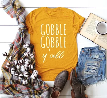 Burbuliuoti Burbuliuoti Y ' all Marškinėliai Padėkos Turkija atostogų juokinga atsitiktinis medvilnės atsitiktinis grunge tumblr t-shirt geltona estetinės tee viršų