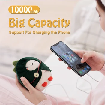 CASEIER Mielas 10000mAh Nešiojamų Galia Banko Xiaomi Kawaii Mini Vertus Šilčiau Powerbank iPhone Samsung Įkrovimo Kišenėje