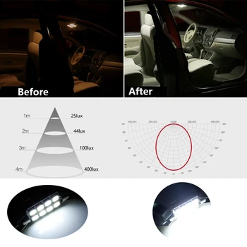 Canbus Klaidų LED Lemputę Interjero Dome Žemėlapis viršutinę Šviesą Komplektas Audi A4, S4, RS4 B5 B6 B7 B8 1996-Balta Šviesa