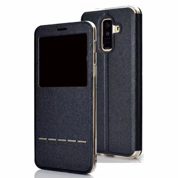 Case For Samsung Galaxy A6 2018 Padengti Smart Flip Cover Langą vaizdas Minkštas telefono dėklas funda Samsung A6 Plus atveju Atveju kimTHmall