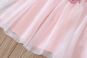 Cielarko Mergaičių Suknelė Gėlių Tiulio Princess Gimtadienio Suknelės Oficialią Baby Pink Lace Frock Inscenizacija Vaikai Derliaus Suknelės Mergina