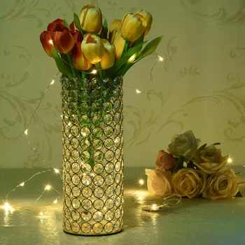 Crystal Cilindrų Stiklo Vazos Žvakių Laikikliai Namų Vestuvių Stalo Centerpieces Apdaila Rankų darbo
