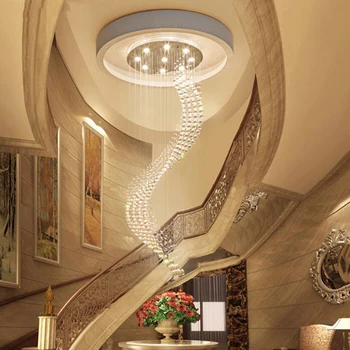 Crystal Šiuolaikinės Liustra Vienos Spiralės Kopėčių LED Šviestuvai Už Fojė, Valgomasis, Restoranas lempos Laiptų šviesos