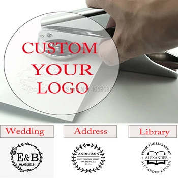 Custom Embosser antspaudas ,Persoanlized Logotipo Įspaudas Antspaudas Adresą , Iš bibliotekos embosser, Vestuvių Kvietimai,