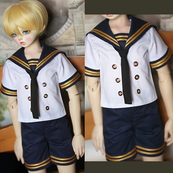 D01-P333 vaikų rankų darbo žaislas 1/3 1/6 1/4 Lėlės Priedai BJD/SD lėlės drabužiai balta mergaitė, berniukas lėlės Sailor kostiumas
