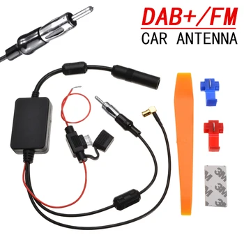 DAB+Automobilio garso sistemos, Antenos, Antenos Splitter Kabelis, Adapteris, Radijo Signalo Stiprintuvas Antenos Signalo Stiprintuvas FM/AM Rinkinys