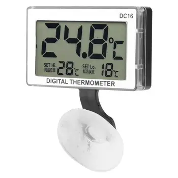 DC16 LCD Skaitmeninis Akvariumo Termometras Vandeniui Temperatūros Termometras už Žuvų Bakas Aukštos Kokybės