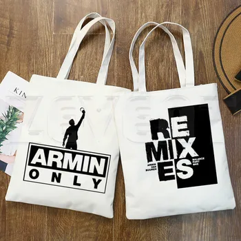 DJ Armin Van Buuren Blah Trance Muzikos Gerbėjai Spausdinti Pirkinių Maišeliai Mergaičių Mados Hip-Hop Hipster Atsitiktinis Pacakge Ranka Maišo
