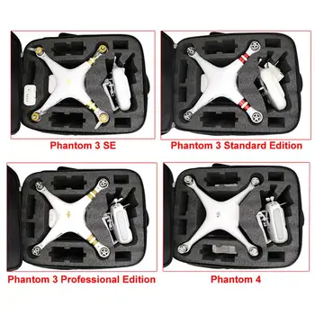 DJI Phantom 4 Pro Kuprinė aukšto lygio Drone Krepšys Phantom 4/3 Serijos Pečių Maišą lagaminas Phantom 3 Originali Atveju