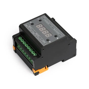 DMX303 DMX512 0-10V signalo keitiklis ,3 CH išėjimas, skaitmeninis vamzdžio ekranas, juodos spalvos korpusu, 0-10V dimeris vairuotojas