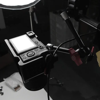 DSLR Fotoaparatas Super Apkabos, 7/11 cm Aukščio Magija Sujungtos Rankos Montuoti Monitorių LED Lemputė LCD Vaizdo Kameros Blykstė