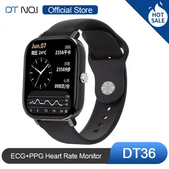 DT NR. 1 DT36 1.75 colių Smart Žiūrėti HD Ekranas, EKG+PPG Širdies ritmas, Kraujo Spaudimas SpO2 Stebėti Skaičiuoklė Muzikos Kameros Valdymo