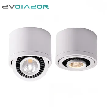 DVOLADOR Pritemdomi LED Spot Light Lubų Lempa 15W/9W/7W/5W 360 Laipsnių Besisukantis paviršinės Montuotės COB LED Downlight su LED Driver