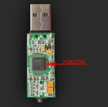 DYKB USB DAC HiFi Garso plokštė PCM2706 Dekoderis Garso Keitiklis Headphone Amp OTG mobiliojo TELEFONO, nešiojamojo kompiuterio išorinę garso plokštę, 3.5 mm