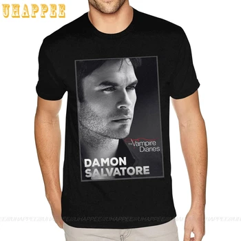 Damon Salvatore Vampyro Dienoraščiai T-shirts 4XL Žmogus Kietas Mens Tees