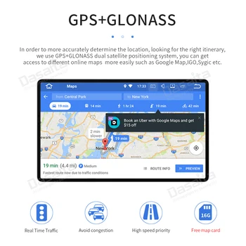Dasaita Android 9.0 2 din Automobilio Radijo VW Golf Polo Passat Tiguan EOS GPS su 9