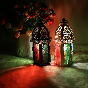 Derliaus Maroko Šventyklos Bokštas Žvakių Laikiklis Kabinti Žibintų Lauko Sodo Dekoro