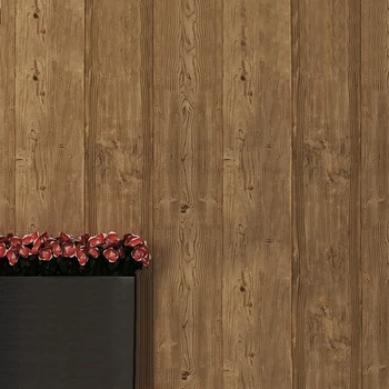 Derliaus Medžio Imitacijos Grindys Modelis Tapetai PVC Vinilo Vandeniui Miegamojo Kambarį, Sienų Dangos, Tapetai Rulono Dydis