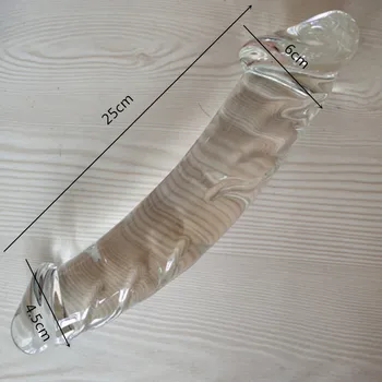 Didelis Dvigubo Stiklo Dildo Kristalų Analinis Ilgai Vibratorių Butt Plug Netikras Penis Penis G-spot Moterų Masturbacija Sekso Žaislai Moterims, Vyrams
