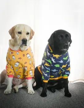 Didelis šuo drabužius Didelis šuo pižama Super minkštas šunų drabužius, Tinkamas vidutinių ir didelių šunų, Dydis 8-12