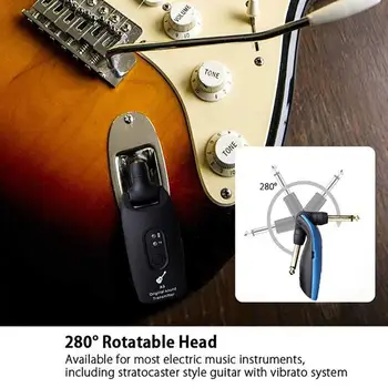 Didmeninės 1 Pora Elektrinė Gitara 2,4 GHz Bevielio Įkrovimo Sistema Siųstuvas, Imtuvas, Muzikos Įranga, Reikmenys, Tvirtinimo