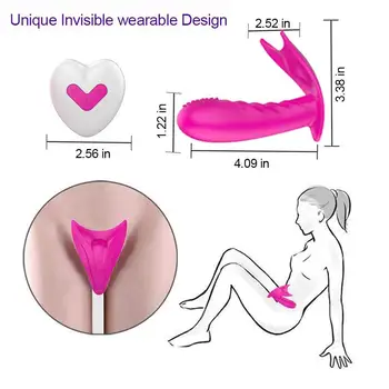 Dildo, vibratoriai belaidžio nuotolinio valdymo nematomas Vibracijos dėvėti moterų G-taško vibratorius, sekso žaislai moteris masturbator suaugusiųjų žaislas