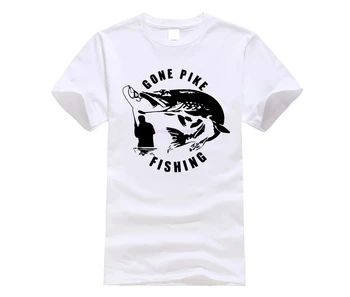 Dingo Lydeka Fishings Print T-shirt 2020 m. Vasarą Naujas Vyrų Žuvų Tshirts Aukštos Kokybės Medvilnės Prekės vyriški Marškinėliai Naujovė Treniruoklių Tees