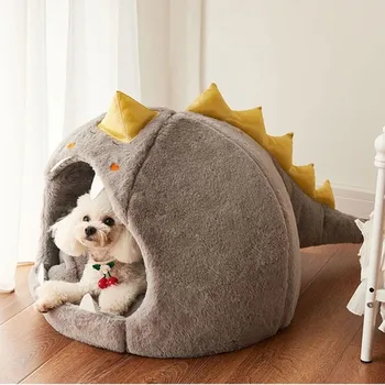 Dinozaurų Formos Dog House Pet Veislynas Išlaiko Visus Sezonus Šiltas Mažų Šunų Teddy Universalus Katė Lova Nuimamas ir Plaunamas Naminių Reikmenys
