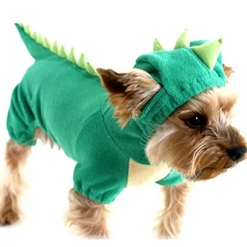 Dinozaurų Šuo Pet Striukės Clud Helovinas Kostiumas XS S M L XL Naminių Šunų Žalia Kailis Komplektai