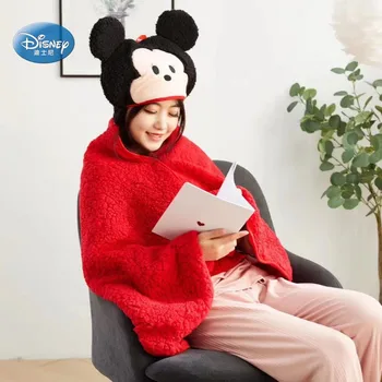Disney Mickey Minnie Mouse Mikė Lokys apsiaustu ir Gobtuvu Nešiojami Vaikas Antklodė, Antklodė, Lovos, Suaugusiems, vaikams, mergaitė, berniukas TV Antklodė Palaidinukė