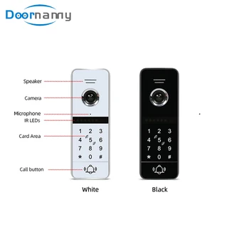 Doornanny 4Wired Vieną įrenginį, Vaizdo Domofonas Sistema Su Spyna Lauko Skambina Skydelis Vieno Vieneto Doorbell Su Užrakinimo Slaptažodžio