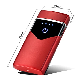 Dual Lanko Elektroninių švelnesnę Gaisro USB Elektros Lengvesni Įkrovimo Vėjo Plazmos Cigarečių Degiklio Dalykėlių Vyrams